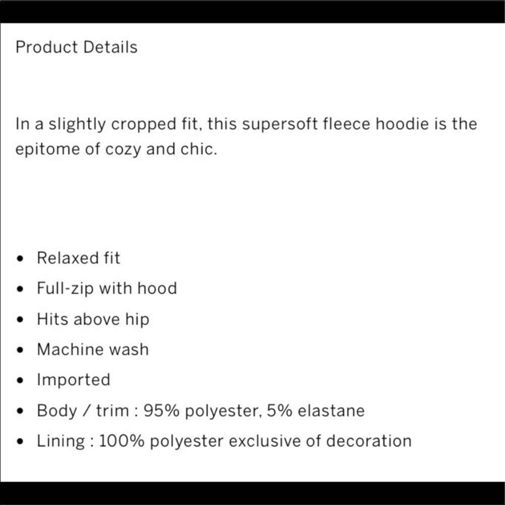 EUC Victoria’s Secret Cropped Zipped Hoodie - Picture 10 of 10